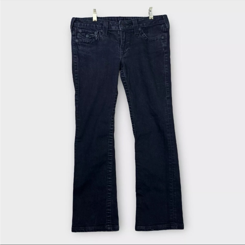 Vtg True Religion Jeans Billy Big T Women's 31x29 Black Y2K Preppy Designer EUC